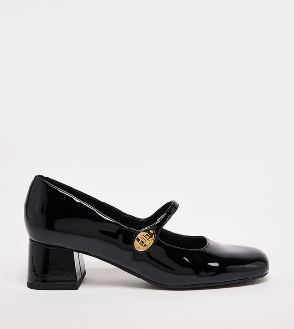 Hettie Glossy Block Heel Mary Jane Shoes