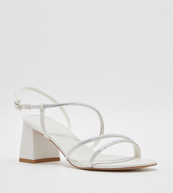 Embellished Slingback Heeled Sandals