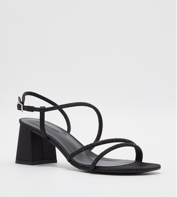 Embellished Slingback Heeled Sandals