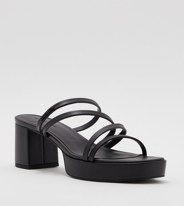Strappy Open Toe Block Heel Sandals