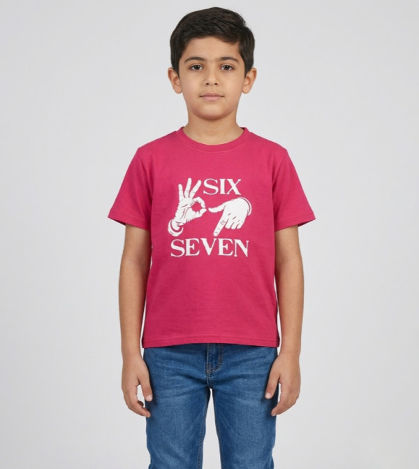Graphic Print Crew Neck T-Shirt