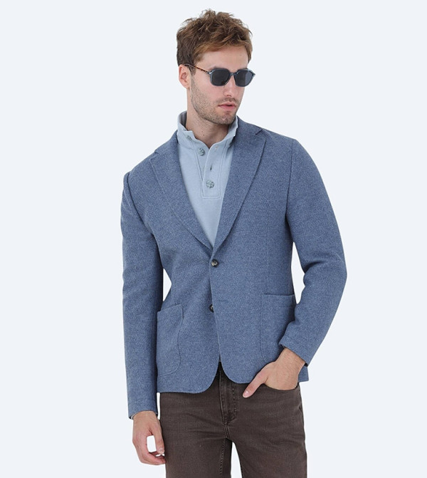 Solid Modern Fit Wool Blend Blazer