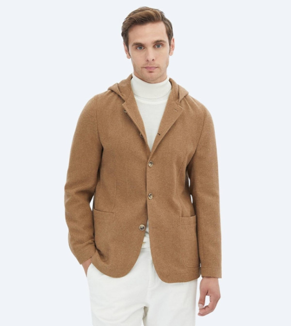 Solid Modern Fit Wool Blend Blazer