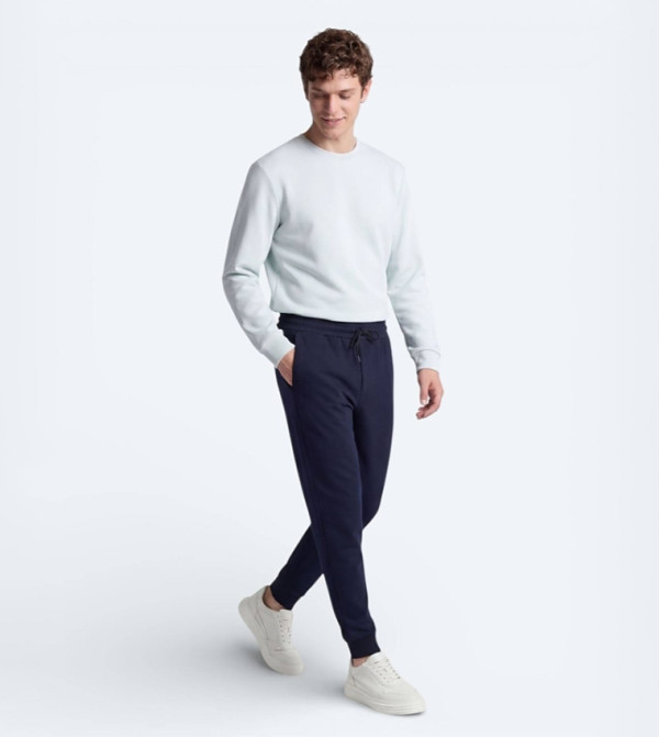Solid Drawstring Waist Joggers