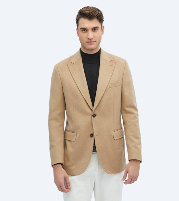 Solid Modern Fit Wool Blend Blazer