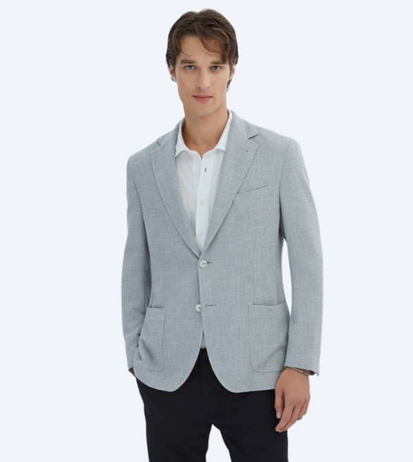 Patterned Modern Fit Blazer