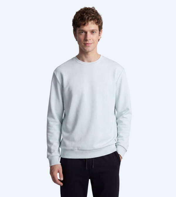 Solid Crew Neck Sweatshirt