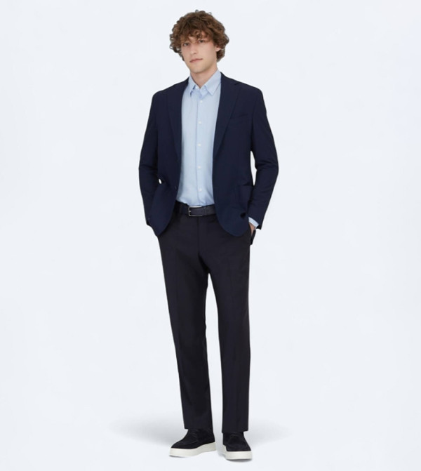 Patterned Modern Fit Blazer