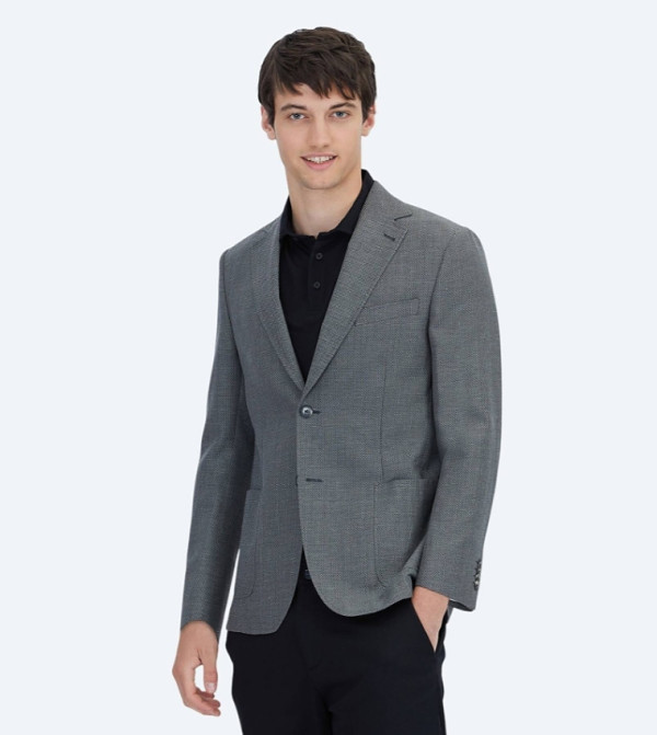 Solid Modern Fit Wool Blend Blazer