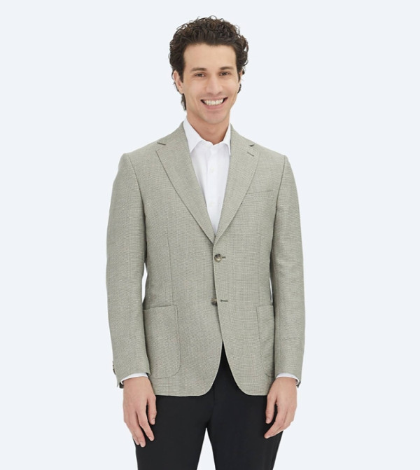 Solid Modern Fit Wool Blend Blazer