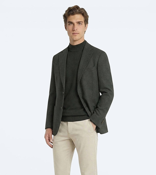 Solid Modern Fit Wool Blend Blazer