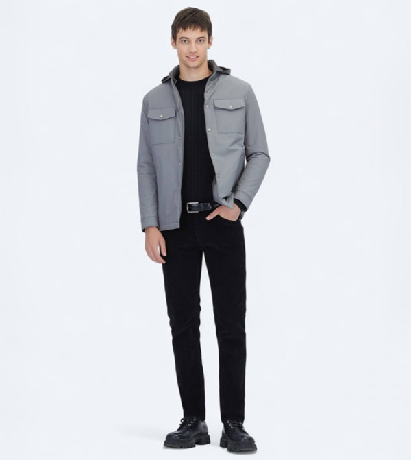 Solid Regular Fit Lightweight Jacket
