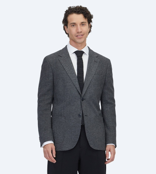 Plaid Modern Fit Cotton Blend Blazer
