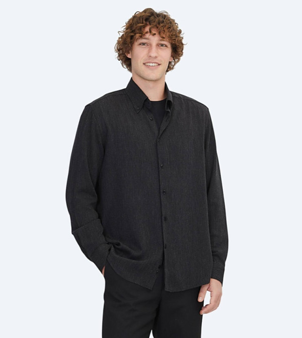 Textured Long Sleeves Casual Shirt