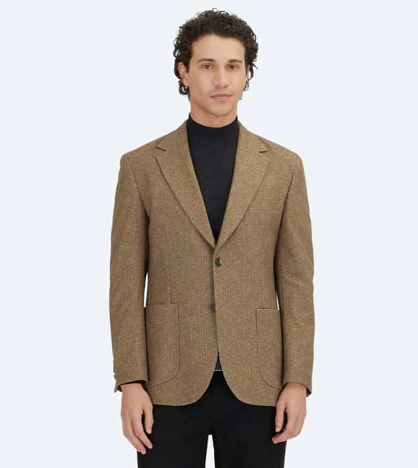 Patterned Modern Fit Blazer