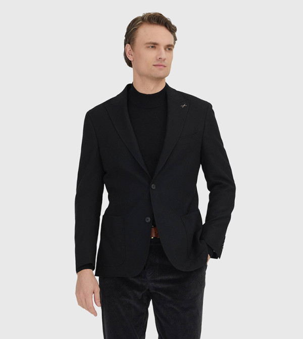Slim Fit Wool Blended Blazer