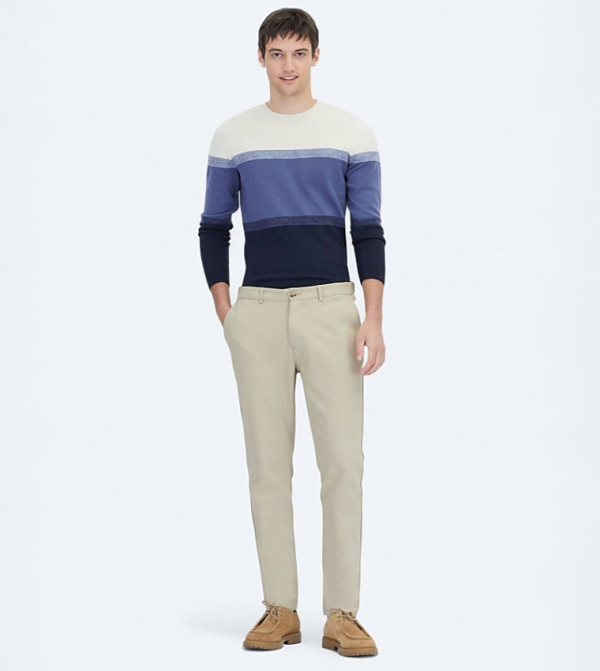 Solid Slim Fit Trousers