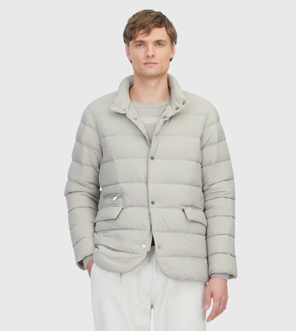 Solid Lightweight Puffer Jacket