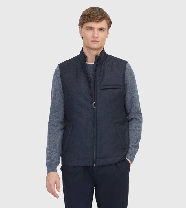 Regular Fit Turtleneck Puffer Gilet