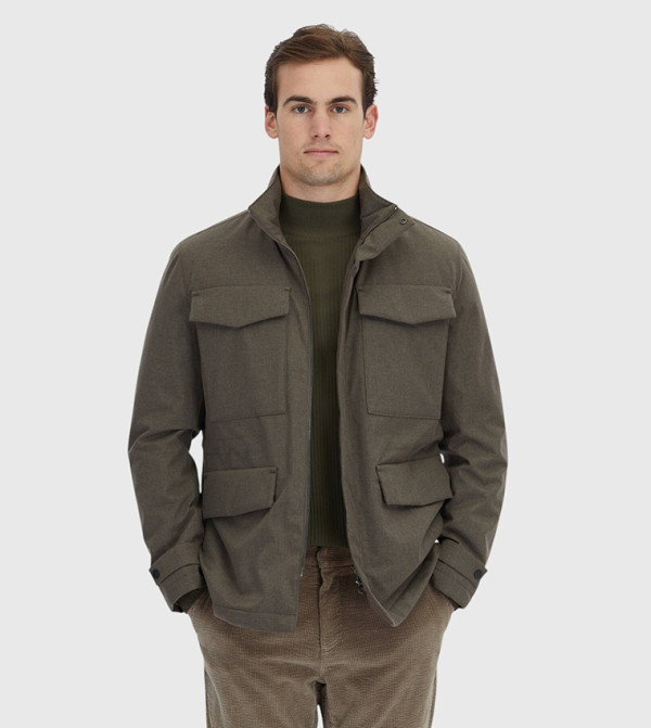 Solid Regular Fit Lightweight Jacket