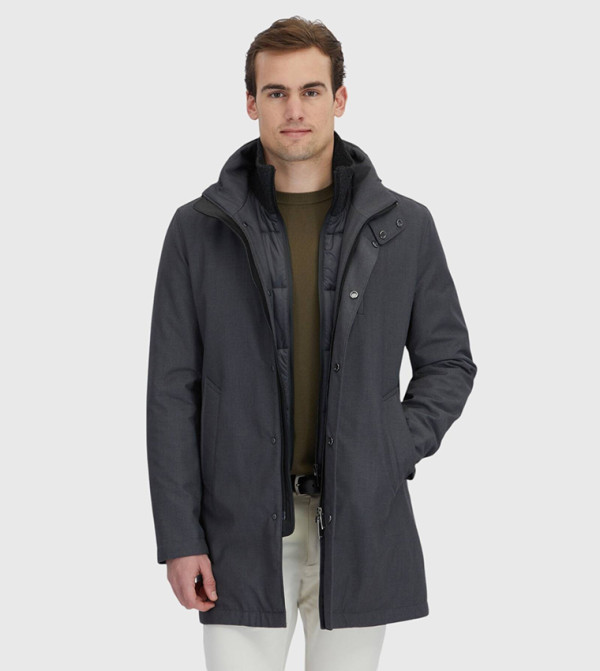Regular Fit Turtleneck Casual Coat