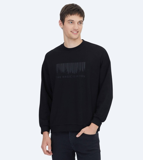 Printed Crew Neck Sweatshirt