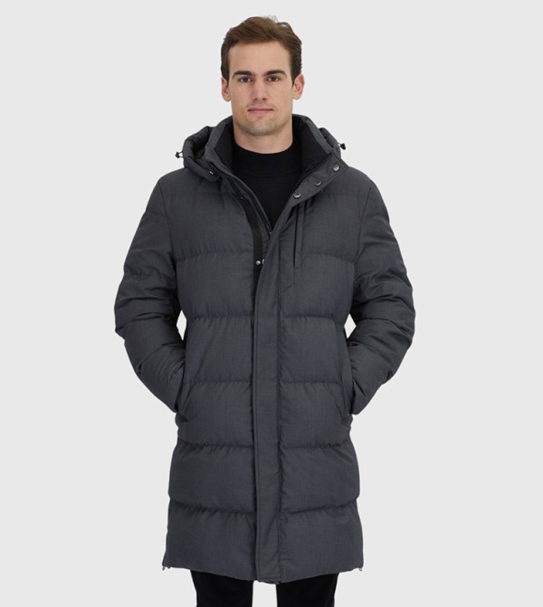 Regular Fit Hooded Puffer Coat