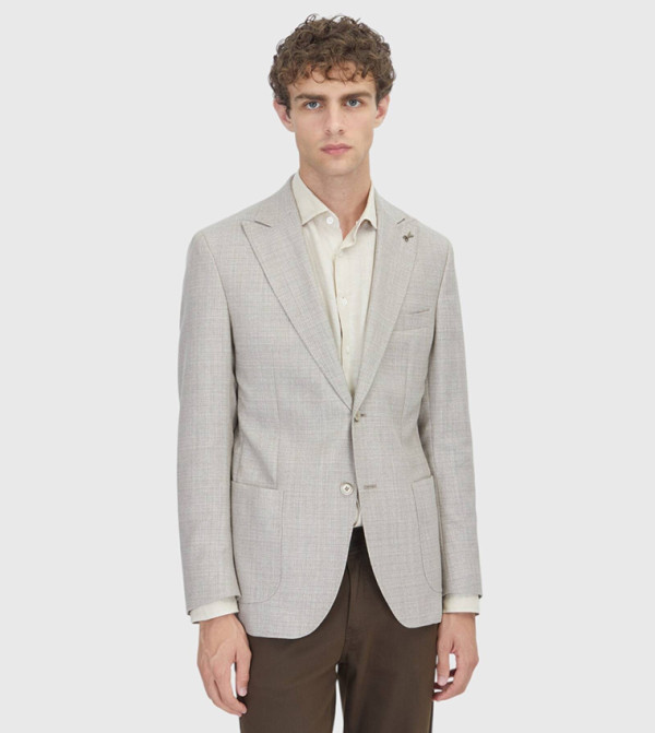 Zeroweight Slim Fit Silk Blended Blazer