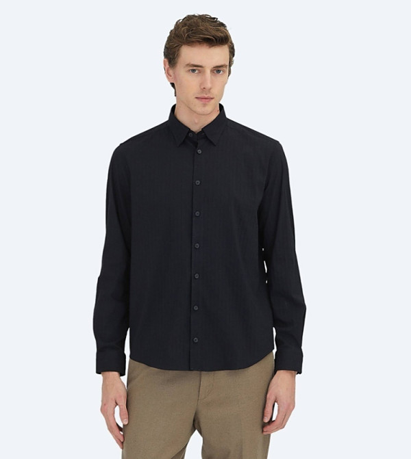 Solid Long Sleeves Casual Shirt