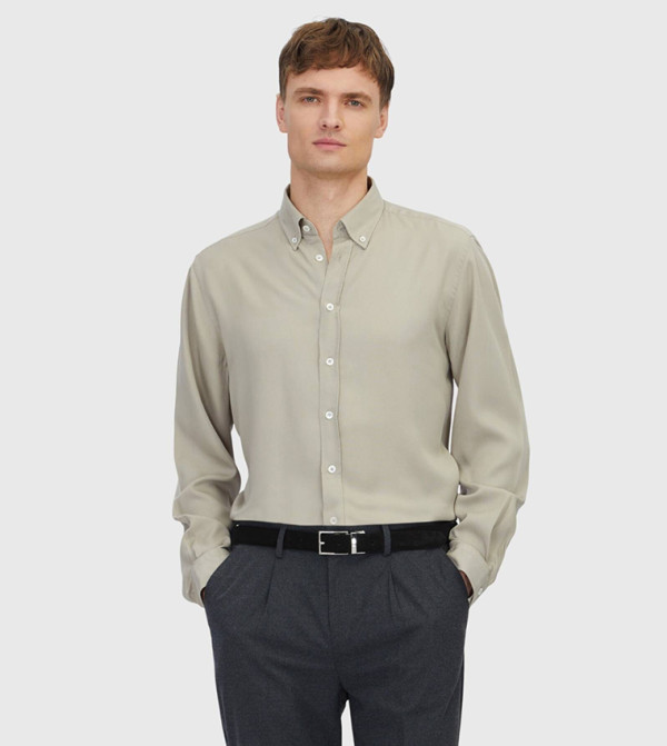 Solid Long Sleeves Casual Shirt
