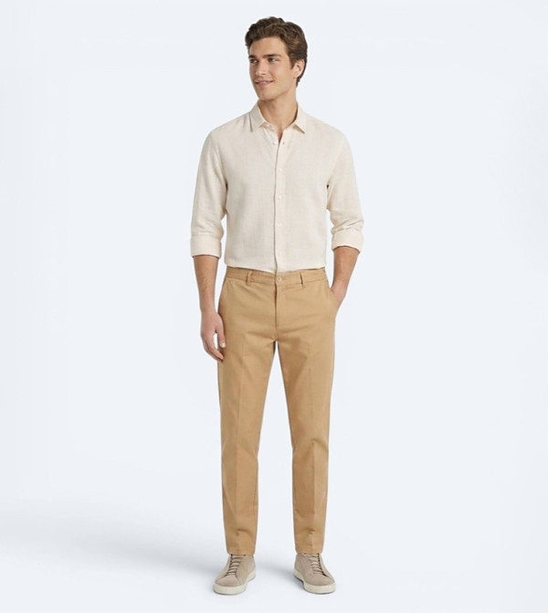 Solid Regular Fit Trousers