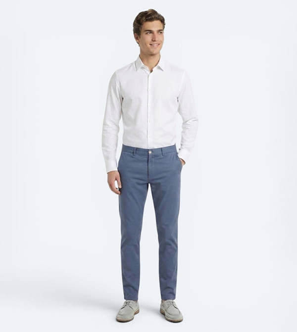 Solid Slim Fit Trousers