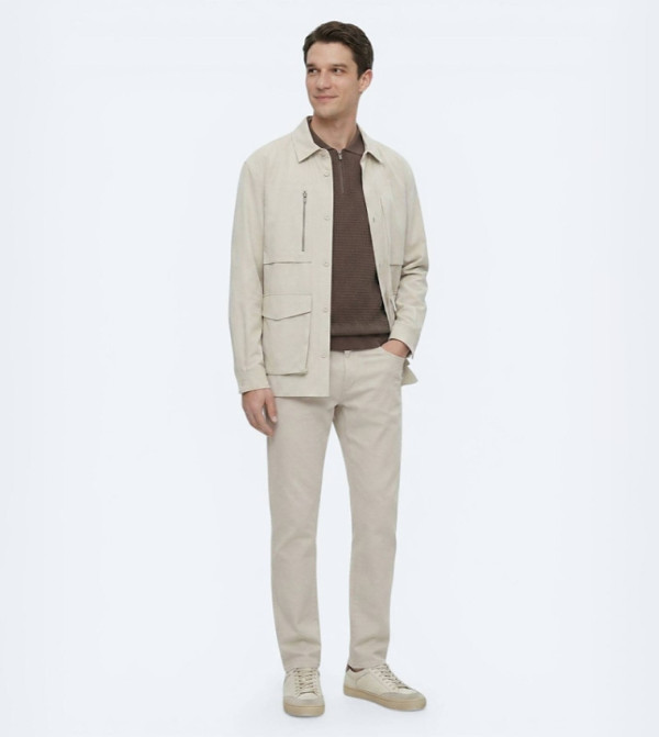 Solid Regular Fit Lightweight Jacket