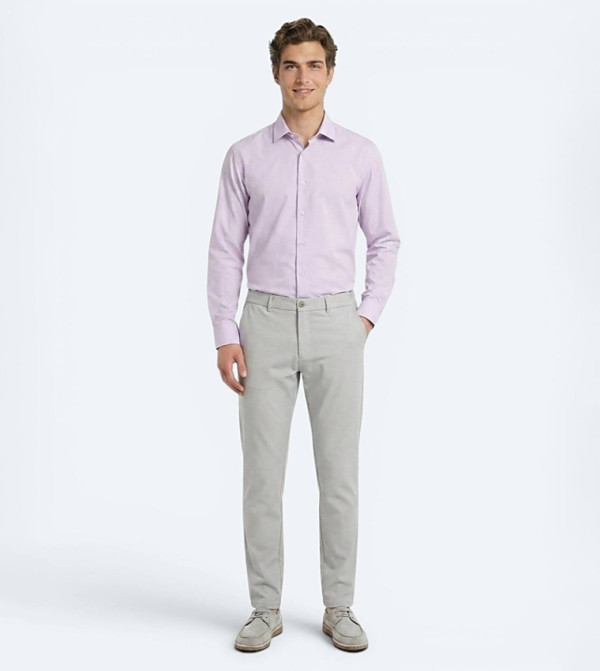 Solid Regular Fit Trousers