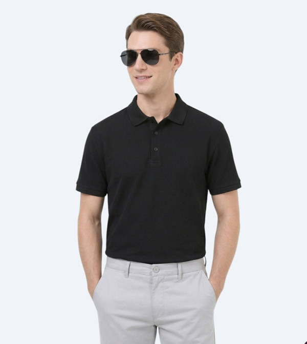 تيشيرت بولو قطن 100% سادة
