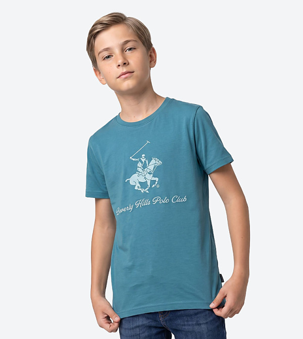 Logo Embroidered Crew Neck T-Shirt
