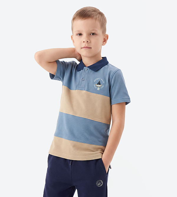 DRIFT Colorblock Short Sleeves Polo T-Shirt