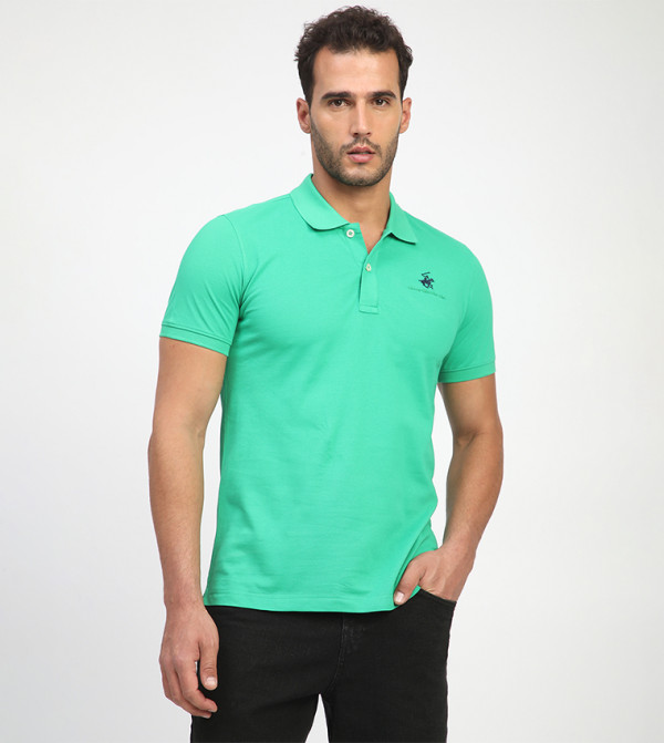 Logo Embroidered Short Sleeves Polo T-Shirt