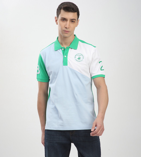 Color Block Short Sleeves Polo T-Shit