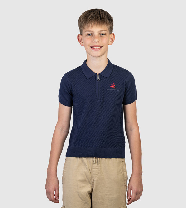 Logo Embroidered Short Sleeves Polo T-Shirt