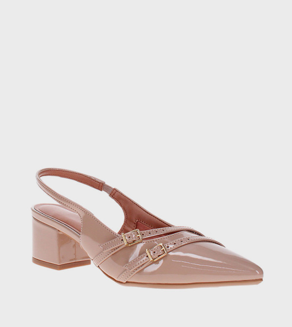 Solid Pointed Toe Sling Pumps