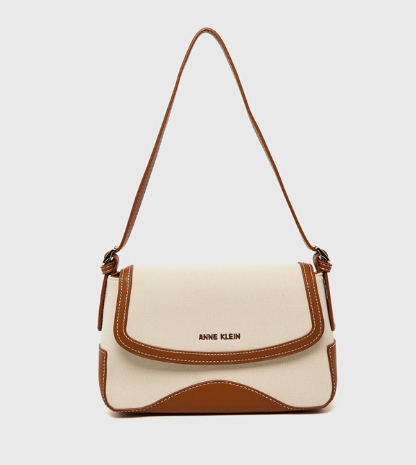 Contrast Trim Flap Shoulder Bag