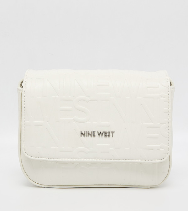 Logo Embossed Flap Crossbody Bag