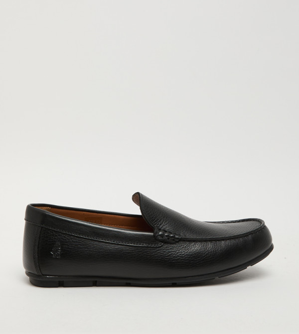 Textured Leather Loafers