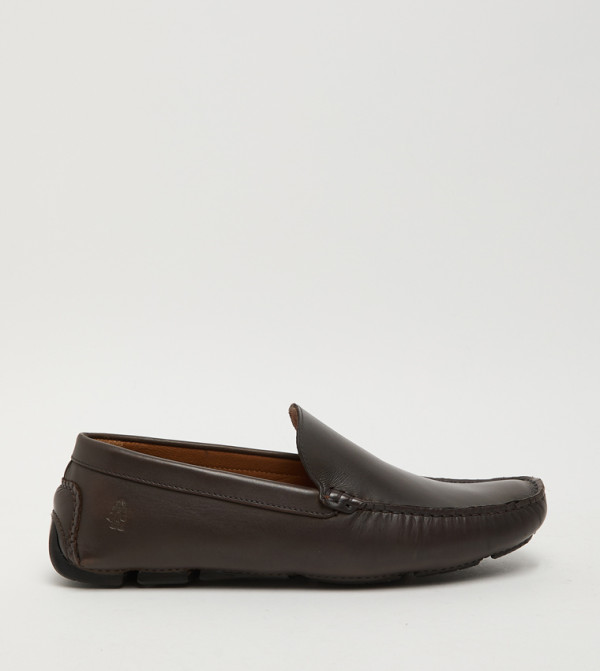 Textured Leather Loafers