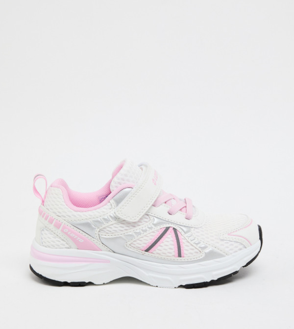 Color Block Velcro Closure Running Shoes