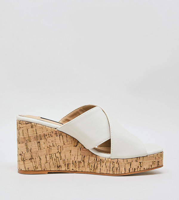 Open Toe Criss-Cross Wedge Sandals