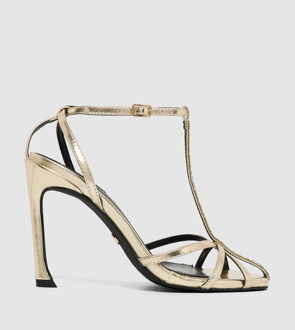 D-SPRING Embellished Heel Sandals