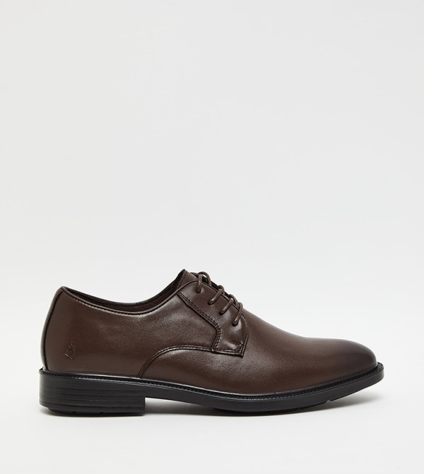 Textured Round Toe Formal Lace-On Shoes