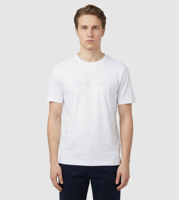 Logo Embroidered Crew Neck T-Shirt